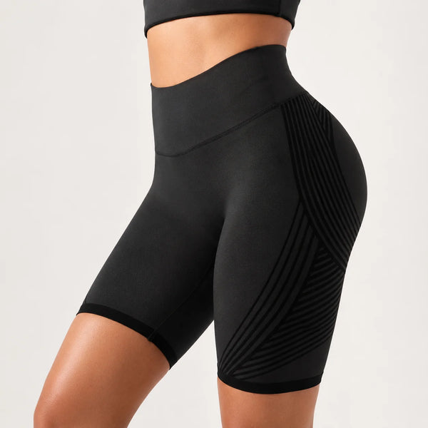Svart Sculpt 3D Formande Shorts