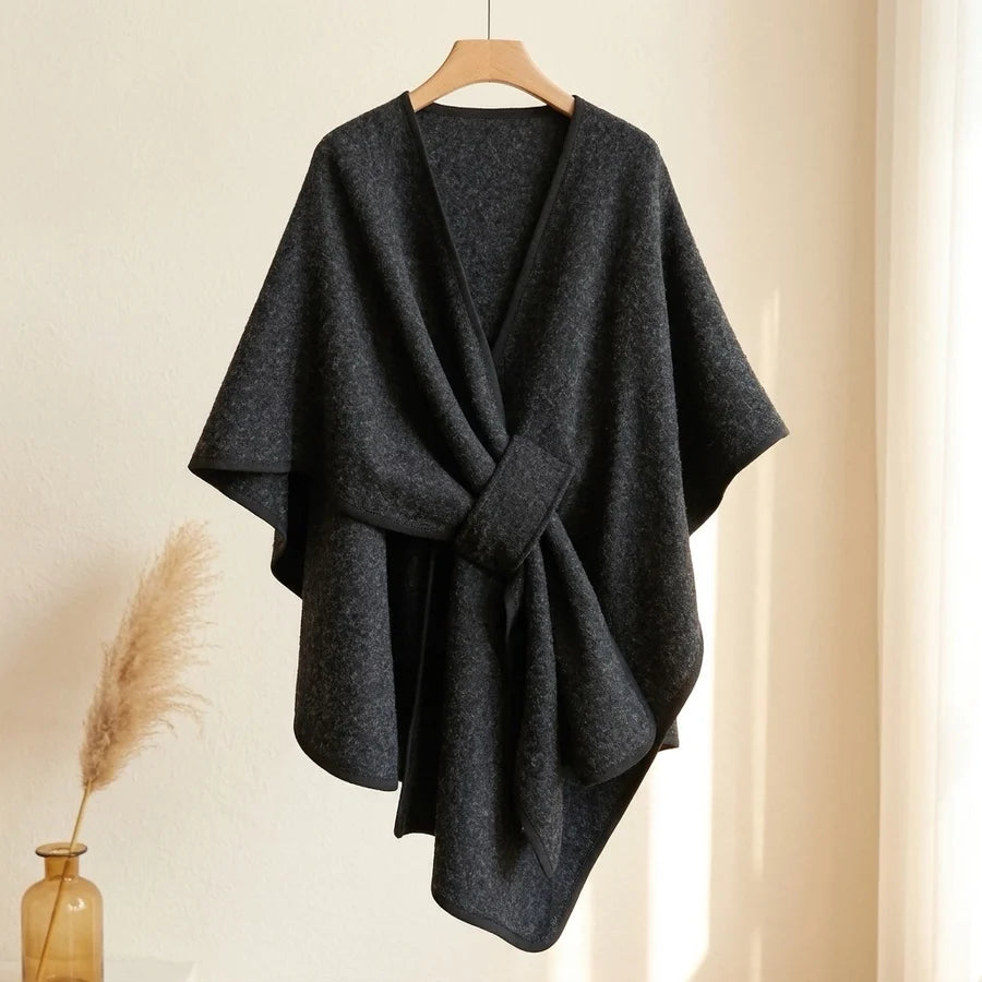 Lovelle Poncho – Höyhenenkevyt poncho puuvillatwilliä