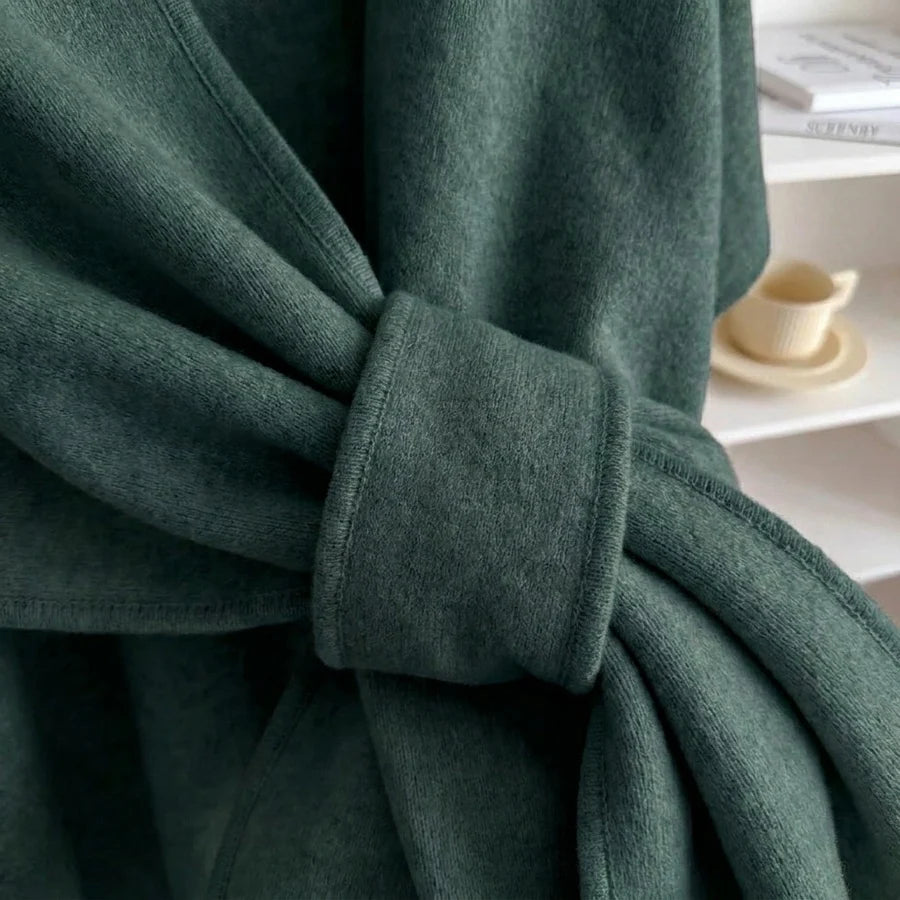 Lovelle Poncho – Höyhenenkevyt poncho puuvillatwilliä