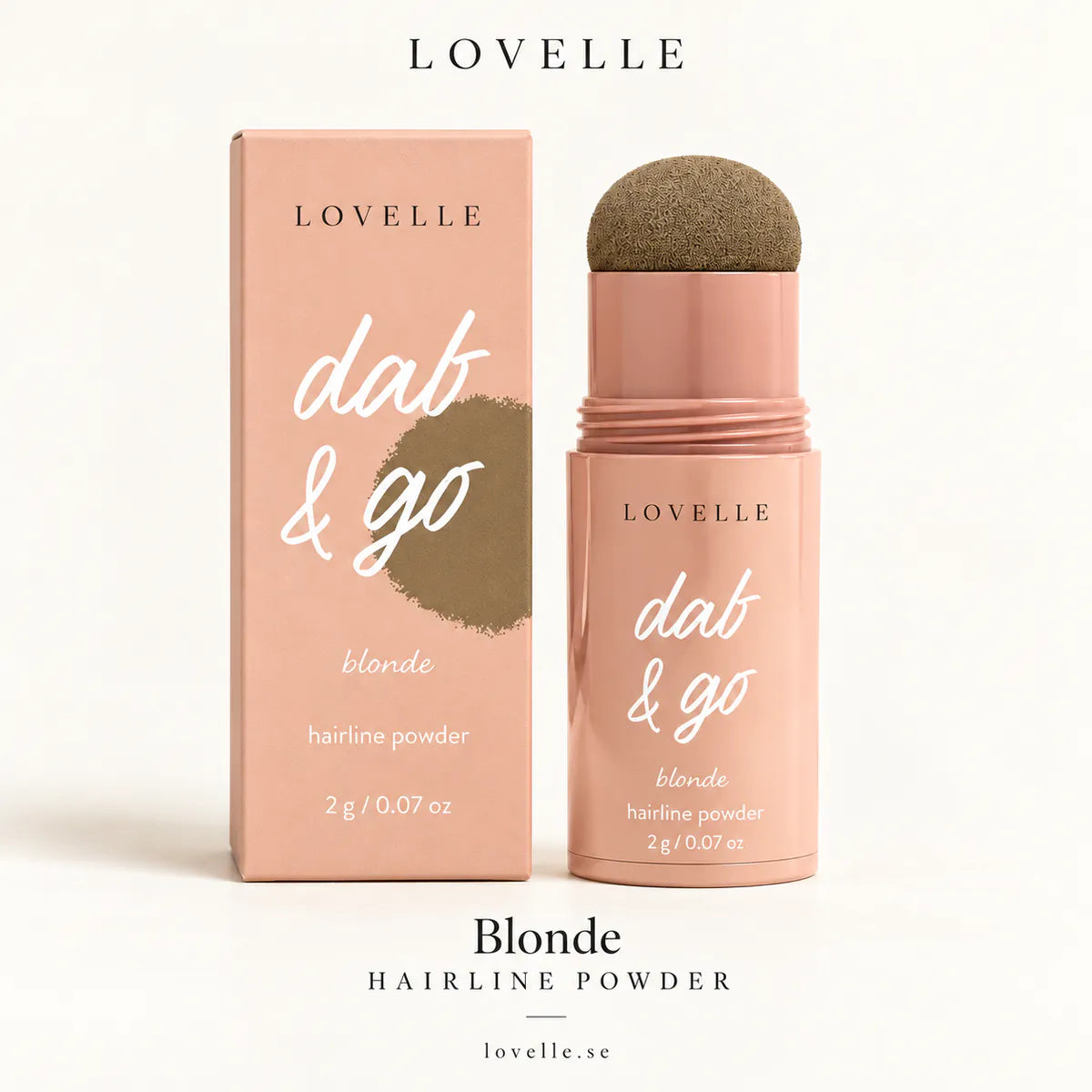Lovelle Dab & Go sävyssä Blonde ja pakkaus