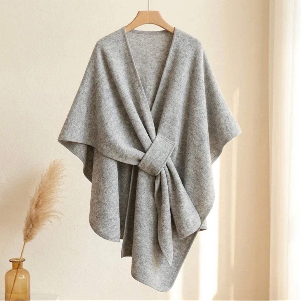 Lovelle Poncho – Höyhenenkevyt poncho puuvillatwilliä