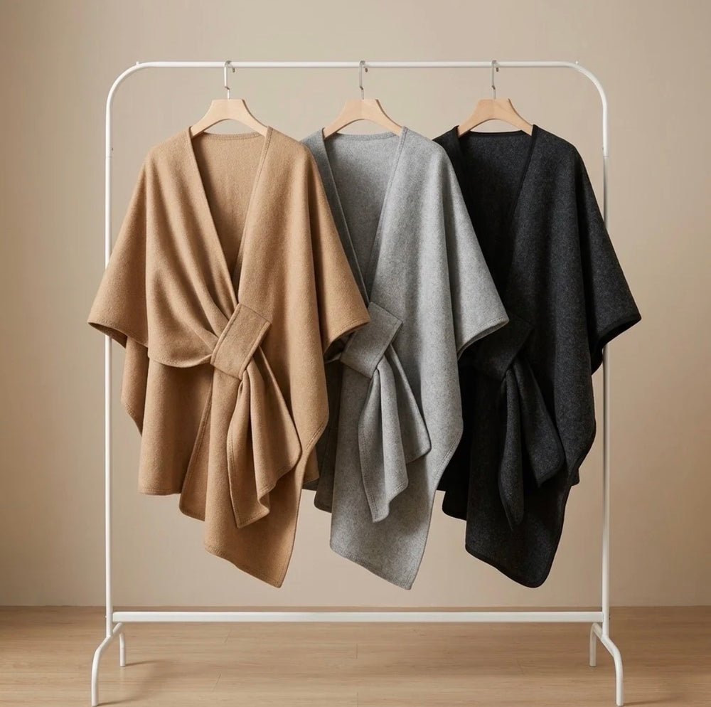 Lovelle Poncho – Höyhenenkevyt poncho puuvillatwilliä