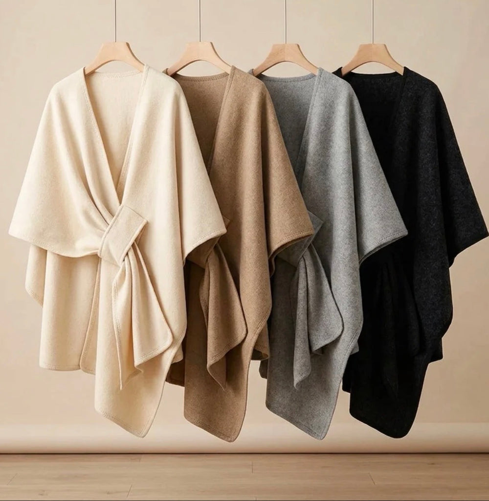 Lovelle Poncho – Höyhenenkevyt poncho puuvillatwilliä