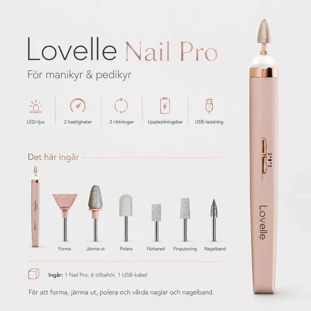 Lovelle Nail Pro – Elektriskt Manikyr- & Pedikyrset