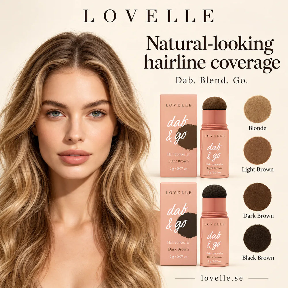 Lovelle Dab & Go – Hårconcealer för utväxt, bena & glest hår