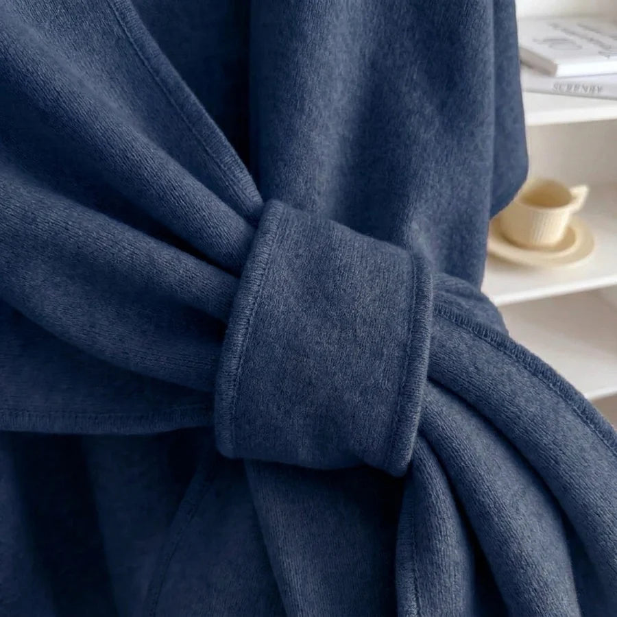 Lovelle Poncho – Höyhenenkevyt poncho puuvillatwilliä