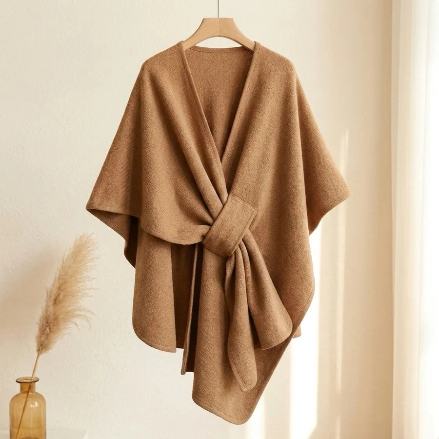 Lovelle Poncho – Höyhenenkevyt poncho puuvillatwilliä