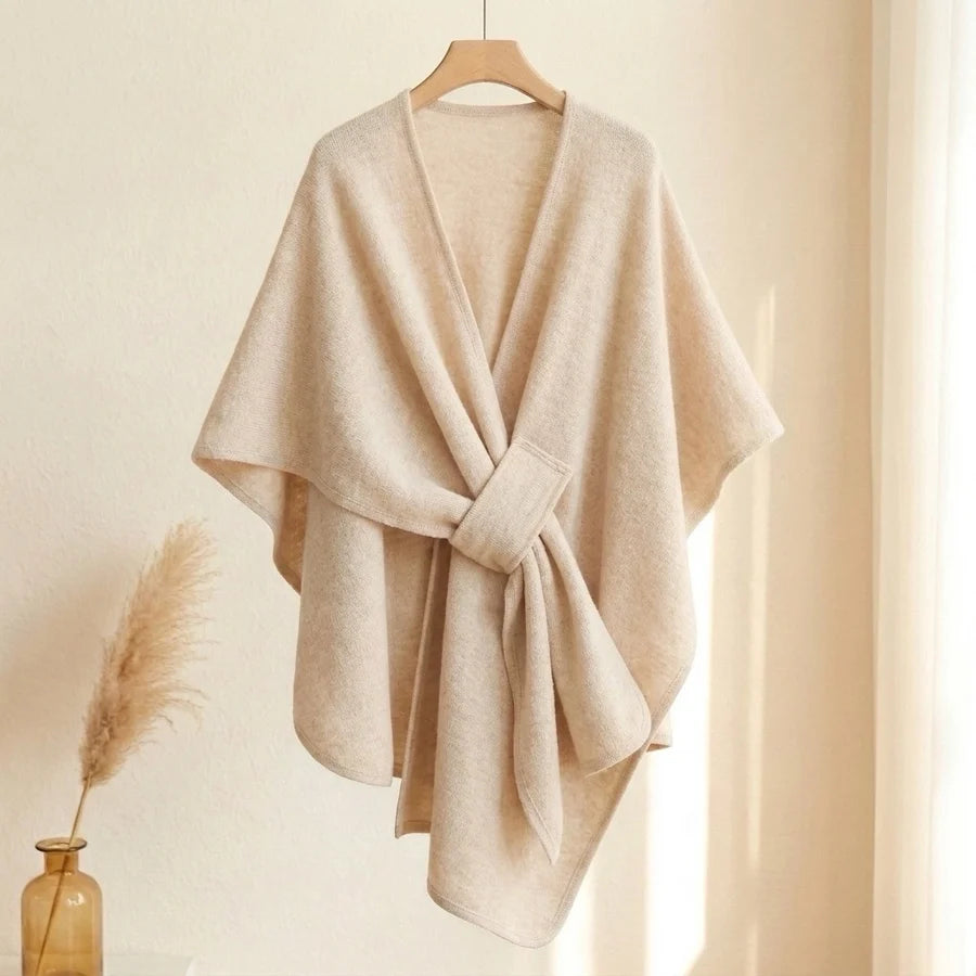 Lovelle Poncho – Höyhenenkevyt poncho puuvillatwilliä